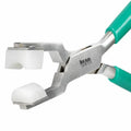 The Beadsmith Metal Bending Pliers – Pliers With Curved Nylon Jaws for Ring Shaping, 5.75 Inches, w/Double-leaf Springs, Non-Marring - style: ring bending