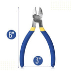 Mr. Pen - 6 Inch Diagonal & Flush Cutting Pliers with Side, Wire & Floral Cutters - color: Blue, size: 6 inch, 1 Pack