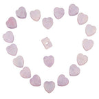 Nupuyai Rose Quartz Heart Shape Large Hole Stone Loose Beads for Jewelry Making, European Bead fit Charms Bracelet, Pack of 15 - color: 1#-Pink