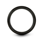 Chain Tool Ring - Gift for Cyclist - 8mm - Band - Gunmetal Black Silver - Personalized Custom Engraving - Men Women - Anniversary Engagement Wedding - Tungsten Carbide - Flat Dome Bevel - color: 02 - Black Grey Tungsten