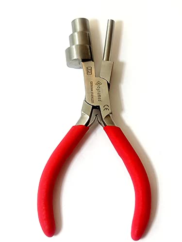 German Heavy Duty Bail Making Pliers - 6 in 1 Wire Looping Pliers, Big & Small Sizes (13, 16, 20 & 5, 7, 10MM), Anti Slip Comfort Grip Handle - style: LARGE 13,16,& 20MM