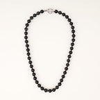 GAVU Hand-knotted Men's Beaded Necklace, Crystal Necklace for Men - color: Black Obsidan, size: 24"