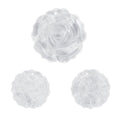 Justinstones 3pcs Carved Gemstone Flower Pendant Earrings Beads Set For Jewelry Making DIY 1.3 Inch & 1 Inch - color: Clear Quartz
