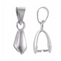 Fashewelry 200pcs Brass Pendant Pinch Bails Platinum 8x5mm Inner Diameter Dangle Charm Clasp Clip for Top Drilled Bead Necklace Earring Jewelry Making Pin:0.9MM - color: Platinum