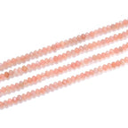 Adabele 15 Inch Natural Pink Moonstone Healing Gemstone 4mm x 3mm Tiny Small Faceted Round Rondelle Loose Beads Stone Spacer (170-180pcs) for Craft Jewelry Making GK-B6 - color: Pink Moonstone, size: 4mm x 3mm - 15 inch/1 strand