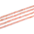 Adabele 15 Inch Natural Pink Moonstone Healing Gemstone 4mm x 3mm Tiny Small Faceted Round Rondelle Loose Beads Stone Spacer (170-180pcs) for Craft Jewelry Making GK-B6 - color: Pink Moonstone, size: 4mm x 3mm - 15 inch/1 strand