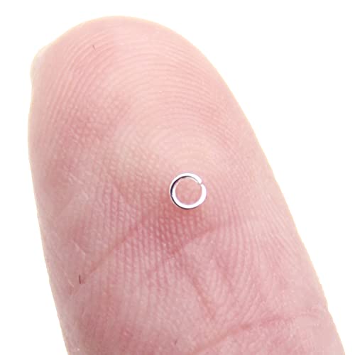 2MM Sterling Silver Jump Rings 100PCS 2MM Jump Rings Small 2MM Jump Ring Open Jump Rings for Jewelry Making for Miniature Jewelry Making Stainless Steel 2MM Jump Rings for Jewelry Making - color: Silver