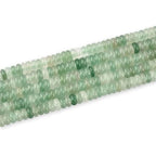 155pcs 4x2mm Natural Green Aventurine Disk Rondelle Spacer Stone Semi Precious Gemstone Loose Beads for Jewelry Making 15 Inch - color: Green Aventurine