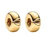 Clip Stopper Spacer Charms for Bracelets Necklaces, Compatible with Pandora,Jewery Mking DIY - style: Lip Clip 14k Gold Plated
