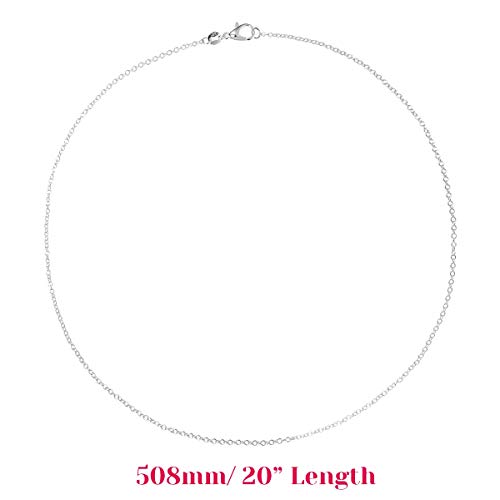 selizo 30 Pack Chain Necklace Bulk Jewelry Making Chains Silver Plated Necklace Chains for Necklace Jewelry Making, 1.2 mm (20 Inches) - size: 20 Inches