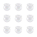 FASHEWELRY 10pcs Handmade Glass Trumpet Flower Beads Colorful Crystal Floral Spacers Bulk for Jewelry Bracelets Earring Craft Making (Clear AB) - color: Clear AB