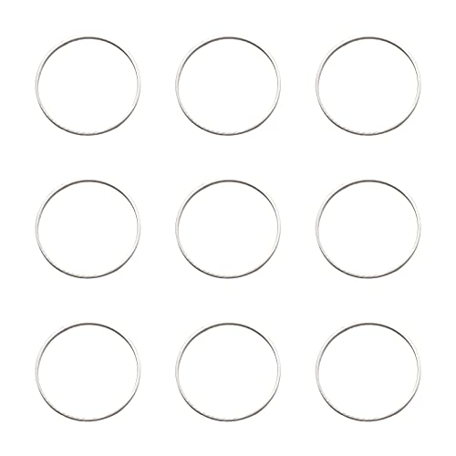 FASHEWELRY 100Pcs Brass Round Open Bezel Charms Connectors 16mm Silver Circle Linking Rings Charms for Dangle Beading Hoop Jewelry Making - color: Silver, size: 16mm-100Pcs