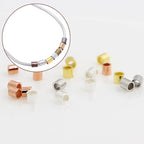 1400 Pieces Brass Tube Crimp Beads Wire Guardians Crimp Bead Knot Covers Bead Tips Knot Covers for DIY Bracelets Necklaces Jewelry Making Crafts Supplies(Rose Gold) - color: Rose Gold