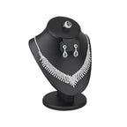 MOOCA Jewelry Display Necklace Chain Bust Display Holder Stand, Necklace Mannequin Bust, Jewelry Stand, Black PU Faux Leather - color: Black PU Faux Leather