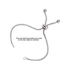DanLingJewelry 10pcs 304 Stainless Steel Adjustable Slider Bracelet Slider Extender Chains Friendship Bracelets for Jewelry Making DIY 8 Inches(210mm) P - color: StyleⅫ-10 pcs-Platinum