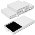 4 Pcs Jewelry Gift Box, 3.5×3.5x0.7Inch Cardboard Jewelry Boxes, Fancy Necklace Bracelet Earring Drawer Organizer Box, Kraft Empty Jewellery Boxes for Necklace Ring Earring Display Box(White) - color: White