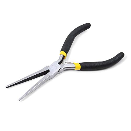 Mini Needle Nose Pliers for Jewelry Making 6 Inch Small Long Nose Pliers Long Tapered Jaw Non Serrated Precision Pliers Jewelry Making Tool for Wire Bending Small Object Gripping - size: Needle Nose
