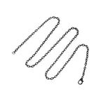 HARFINGTON 20 Pack 18 Inch Necklace Chains Bulk 3.2mm Black Plated Cable Chains with Lobster Clasps for Jewelry Making - color: Black, size: 18 Inch x 3.2mm