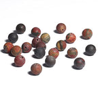 48pcs Natural Matte Picasso Jasper Gemstone Beads，8mm Frosted Round Loose Stone Beads for Jewelry Making Earring Bracelet Necklace DIY Crafts - color: Picasso Jasper, size: 8mm