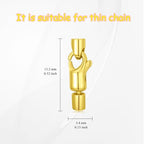 14K Yellow Gold Jewelry Clasp Necklace Extender Clasp Bracelet Extension Connector for DIY Necklace Bracelet Anklet Jewelry Making, 14K Gold Clasp for DIY Jewelry Making (Style 10) - style: Style 10