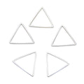 Adabele 50pcs Silver Triangle Beading Hoop Link Jewelry Findings 20mm Geometric Connector Open Back Bezel Frame for DIY Craft Jewelry Making CF72-3 - size: Triangle Shape (0.79 inch)