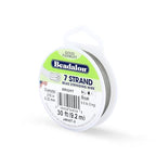 Beadalon 7 Strand Stainless Steel Bead Stringing Wire, 0.010 in / 0.25 mm, Bright, 30 ft / 9.2 m - color: Bright, style: .010 in / 0.25 mm , 30 ft / 9.2 m