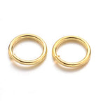 Kissitty 50g Golden Plated Brass Open Jump Rings 8x1mm Round Chainmail Jewelry Making Connectors (About 360pcs) - color: Golden-1#8mm