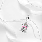 925 sterling silver bracelet necklace pendant, women's jewelry gift, dream catcher net bead pendant, suitable for original bracelets, parties, birthday jewelry gifts - color: KJC913