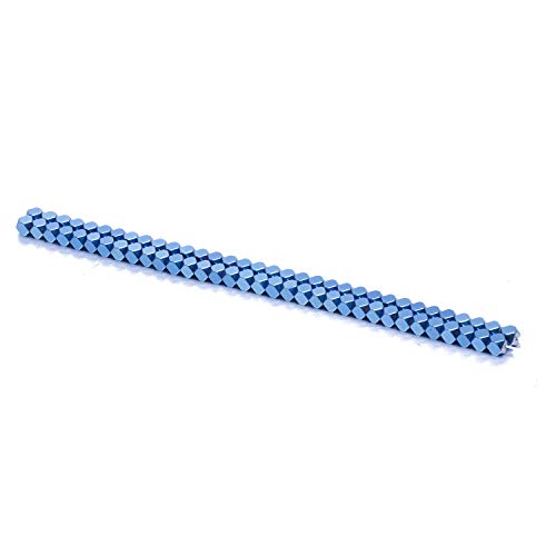 AD Beads Natural Hematite Gemstone Faceted Square Cube Loose Beads 16" (6x6mm, Metallic Blue) - color: Metallic Blue, size: 6x6mm