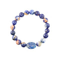 Black Obisidian Bracelets for Men 8" Inch Full Stretch Healing Crystal Bracelet, Beaded Charm Bracelet for Men Gifts Fathers Day Anniversary Birthday Gifts for Him - color: Sodalite & Lapis Lazuli Bracelets