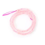 5x12mm Natural Rose Quartz Stone Bamboo Shape Gem Healing Energy Loose Spacer Beads for DIY Necklace Bracelet Earring - color: Rose Quartz