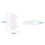 Craftdady 200Pcs Transparent Clear Glass Cabochons 18x13mm Flat Back Oval Dome Tiles Glass Cabs Covers for Photo Pendant Jewelry Craft Making - color: Transparent Clear, size: 18x13mm Oval