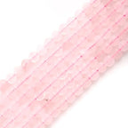 6mm Faceted Natural Rose Quartz Stone Beads Coin Disc Gemstone Spacer Beads for Jewelry Making DIY Bracelet Necklace - color: Rose Quartz