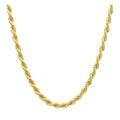 14K Yellow Solid Gold 1.5mm、2mm、3.2mm and 4.2mm Twisted Rope Chain Necklace, Ideal Gift for Women And Men(Lengths from 16 to 36 Inches) - size: 36inch