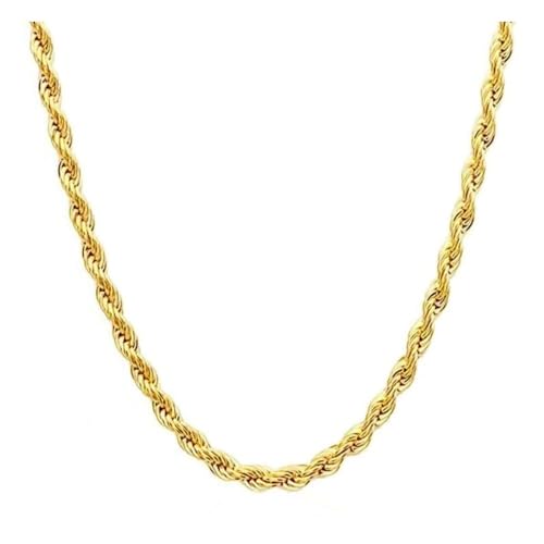 14K Yellow Solid Gold 1.5mm、2mm、3.2mm and 4.2mm Twisted Rope Chain Necklace, Ideal Gift for Women And Men(Lengths from 16 to 36 Inches) - size: 26inch