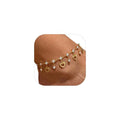 U7 Women Girls Barefoot Jewelry 18K Gold or Rose Gold Stainless Steel Heart/Rope/Figaro/Cuban Chain Anklet Foot Bracelet, 25-30 CM Long - color: Gold Plated-White-Heart Charm