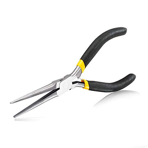 SPEEDWOX Needle Nose Pliers Wire Looping Pliers 6 Inches Mini Pliers with Anti-slip Handles Smooth Tapered Jaws for Hard to Reach Narrow Areas for Jewelry Making Repairing Beading Work Hobby - size: Needle Nose Pliers