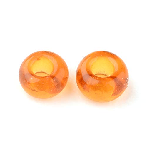 Craftdady 12/0 Trasparent Round Glass Seed Beads 2mm Smooth Tiny Loose Pony Spacer Beads DarkGoldenrod About 3000Pcs for Jewelry Making Hole: 0.8mm - color: Transparent DarkGoldenrod, 2mm