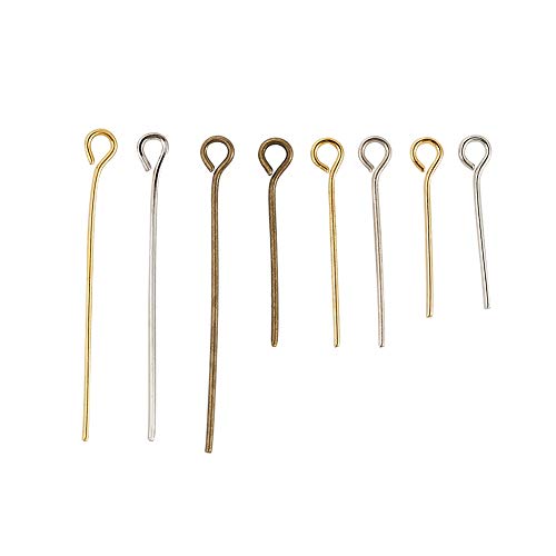 Craftdady 650pcs Mixed Color Open Eye Pins 16-30mm Iron Head Pins for Jewelry Making, Hole: 2mm - color: Mixed Colors, Open Eye Pins