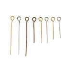 Craftdady 650pcs Mixed Color Open Eye Pins 16-30mm Iron Head Pins for Jewelry Making, Hole: 2mm - color: Mixed Colors, Open Eye Pins