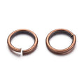 KISSITTY 50g Red Copper Plated Brass Open Jump Rings 8x1mm Round Chainmail Jewelry Making Connectors (About 360pcs) - color: Red Copper#8mm