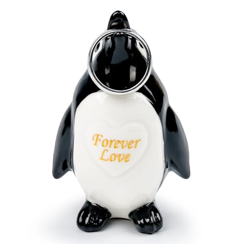 Gifts for Him Her Boyfriend Girlfriend, To My Love Handmade Ceramic Mini Penguin Anniversary Birthday Gifts for Women Men, Romantic Valentines Forever Lover Gifts for Wife Husband Couples Cute Decor - style: Penguin