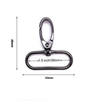 1.5 inch Lobster Clasp Swivel Snap 1 1/2 inch Swivel Clasp Strap Clips Lobster Claw Lanyard Swivel Clasps 38mm Extra Large Gunmetal Lobster Clasps Swivel Hooks for Purse 10pcs 1.5" - color: 1.5 inch Gunmetal