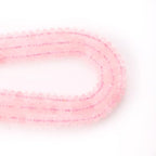 Faceted 4x6mm Natural Rose Quartz Stone Rondelle Spacer Gemstone Beads Loose Semi Gemstone Beads for Jewelry Making - color: Rose Quartz