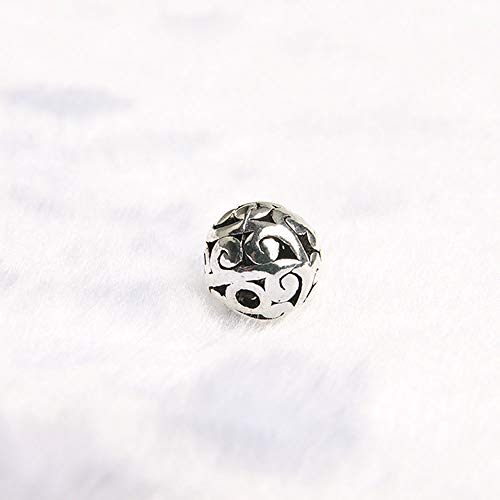 Wixine 20Pcs 12mm Tibetan Silver Carved Patterned Hollow Connector Round Spacer Charm Beads