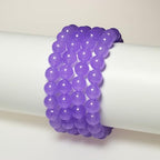 MJDCB Stone Beads 6mm 60pcs Round Lavender Purple Jade Loose Gemstone Bead Charms for Jewelry Making Bracelet Necklace Earring Pendant - color: Lavender Purple Jade, size: 6mm