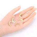 20pcs Adabele Brushed Raw Brass Moon Component Earring Findings 22mm (0.87 inch) Pendant No Plated/Coated for Jewelry Craft Making CF-C1 - size: Moon (22mm)