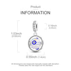 LAZA Charms for Bracelets 925 Sterling Silver Butterfly Summer Travel Ocean Lucky Charm Beads Pendant Jewelry for Women Mom - color: Devil's Eye