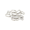 18K Gold Filled Oval Clasp Spring Claps Connector Carabiner Keychain for DIY Jewelry Finding Necklace Bracelet (Silver(12.5x22.5x3mm)) - color: Silver(12.5x22.5x3mm)
