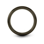 Chain Tool Ring - Gift for Cyclist - 8mm - Band - Gunmetal Black Silver - Personalized Custom Engraving - Men Women - Anniversary Engagement Wedding - Tungsten Carbide - Flat Dome Bevel - color: 05 - Gunmetal Grey Tungsten